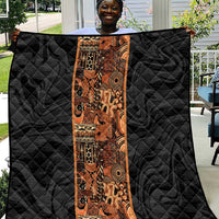 African Tribal Heritage Quilt Earth Tone Pattern