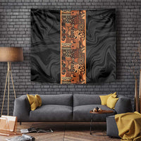 African Tribal Heritage Tapestry Earth Tone Pattern