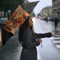 African Tribal Heritage Umbrella Earth Tone Pattern