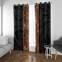 African Tribal Heritage Window Curtain Earth Tone Pattern