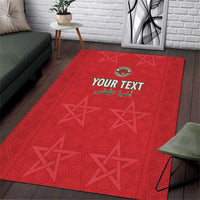 Custom Morocco Football Area Rug Dima Maghrib