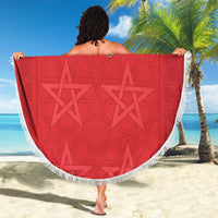 Custom Morocco Football Beach Blanket Dima Maghrib