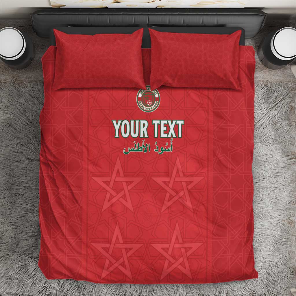 Custom Morocco Football Bedding Set Dima Maghrib