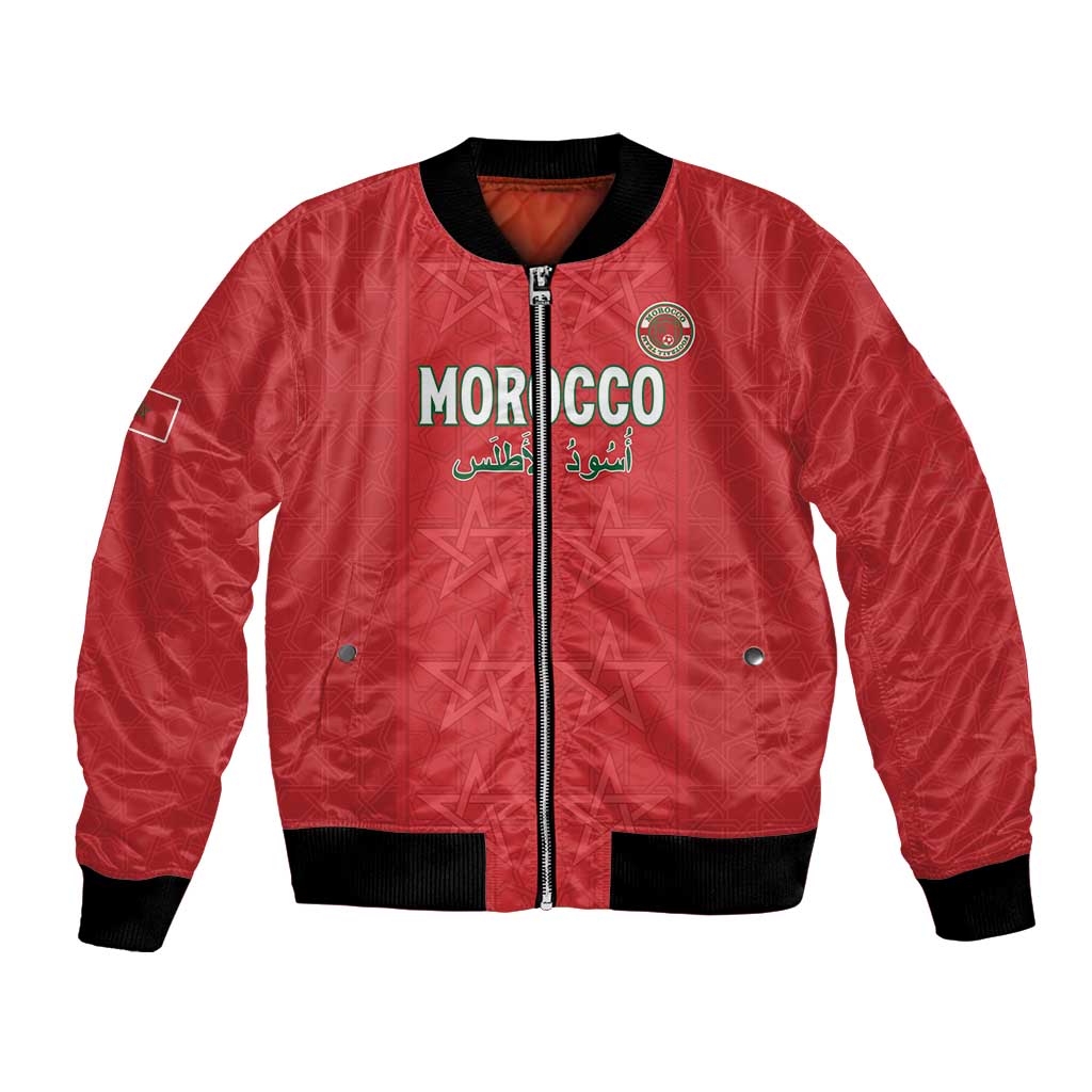 Custom Morocco Football Bomber Jacket Dima Maghrib