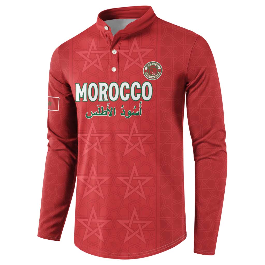 Custom Morocco Football Button Sweatshirt Dima Maghrib