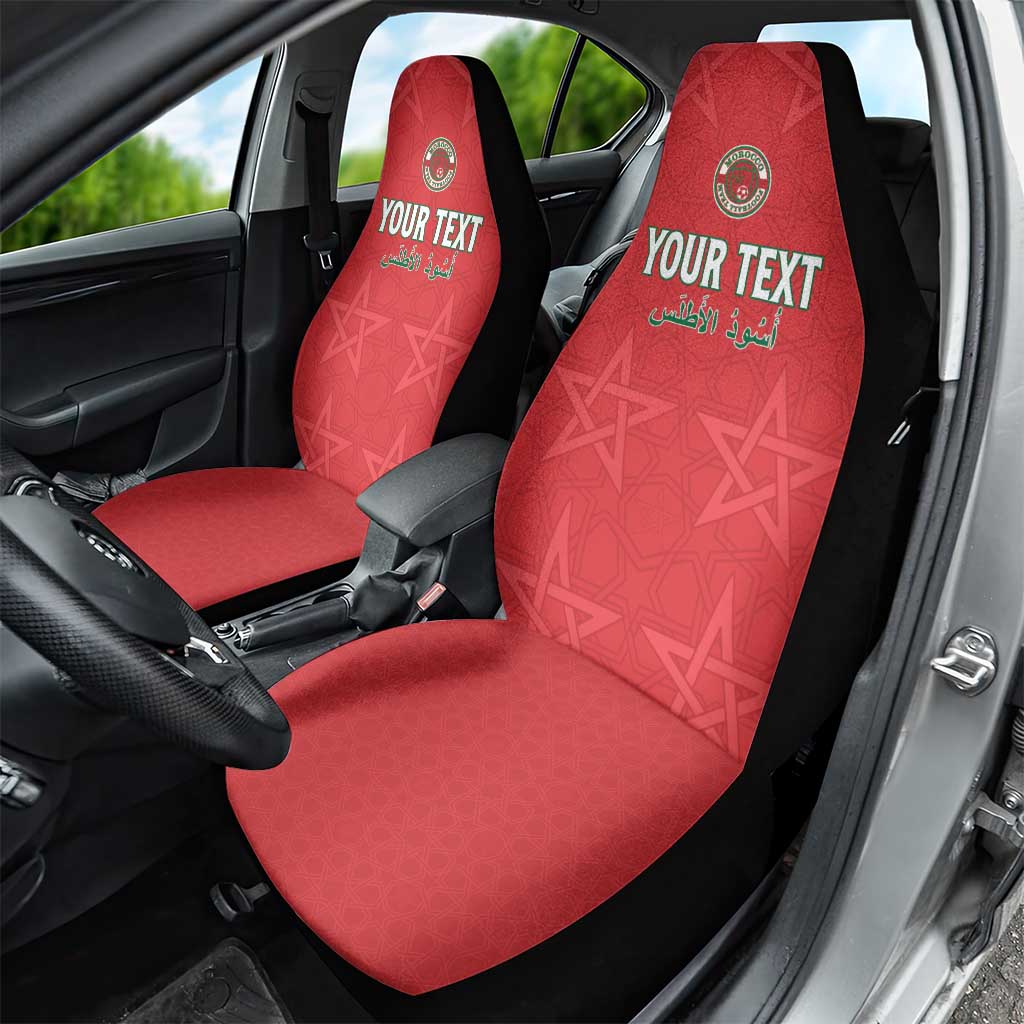 Custom Morocco Football Car Seat Cover Dima Maghrib