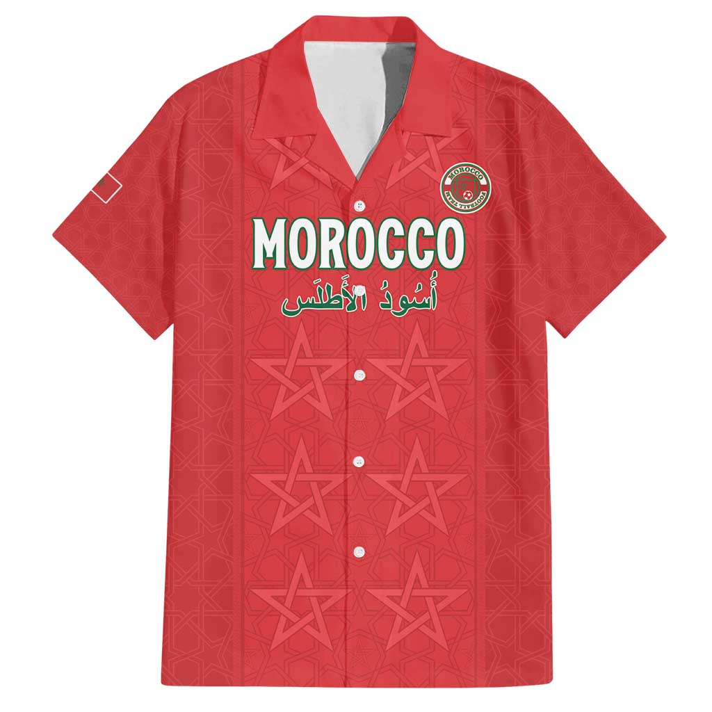 Custom Morocco Football Family Matching Long Sleeve Bodycon Dress and Hawaiian Shirt Dima Maghrib
