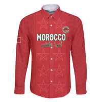 Custom Morocco Football Family Matching Long Sleeve Bodycon Dress and Hawaiian Shirt Dima Maghrib