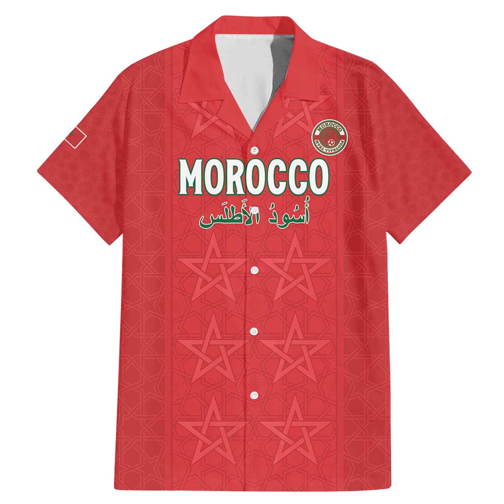 Custom Morocco Football Family Matching Mermaid Dress and Hawaiian Shirt Dima Maghrib