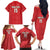 Custom Morocco Football Family Matching Off The Shoulder Long Sleeve Dress and Hawaiian Shirt Dima Maghrib