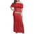Custom Morocco Football Family Matching Off Shoulder Maxi Dress and Hawaiian Shirt Dima Maghrib