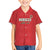 Custom Morocco Football Family Matching Off Shoulder Short Dress and Hawaiian Shirt Dima Maghrib