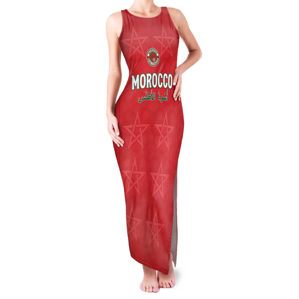 Custom Morocco Football Family Matching Tank Maxi Dress and Hawaiian Shirt Dima Maghrib