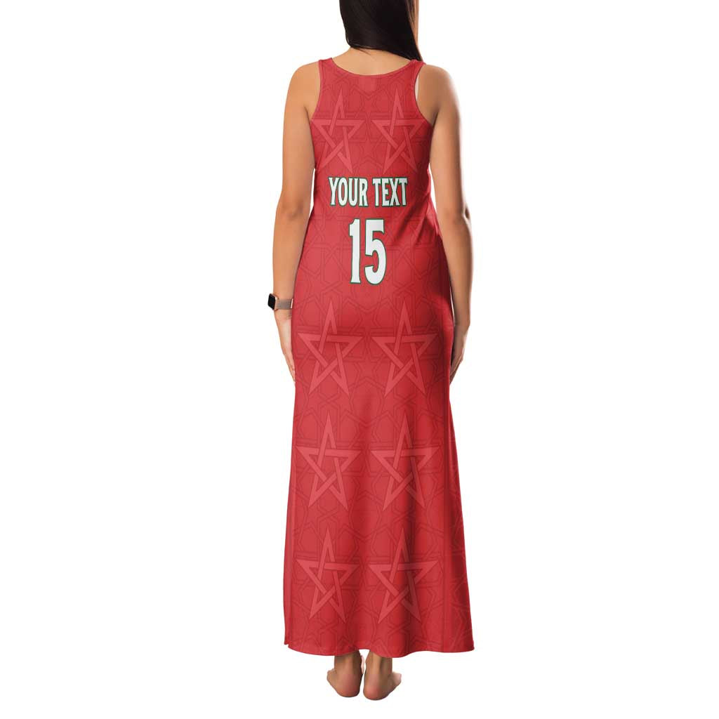 Custom Morocco Football Family Matching Tank Maxi Dress and Hawaiian Shirt Dima Maghrib