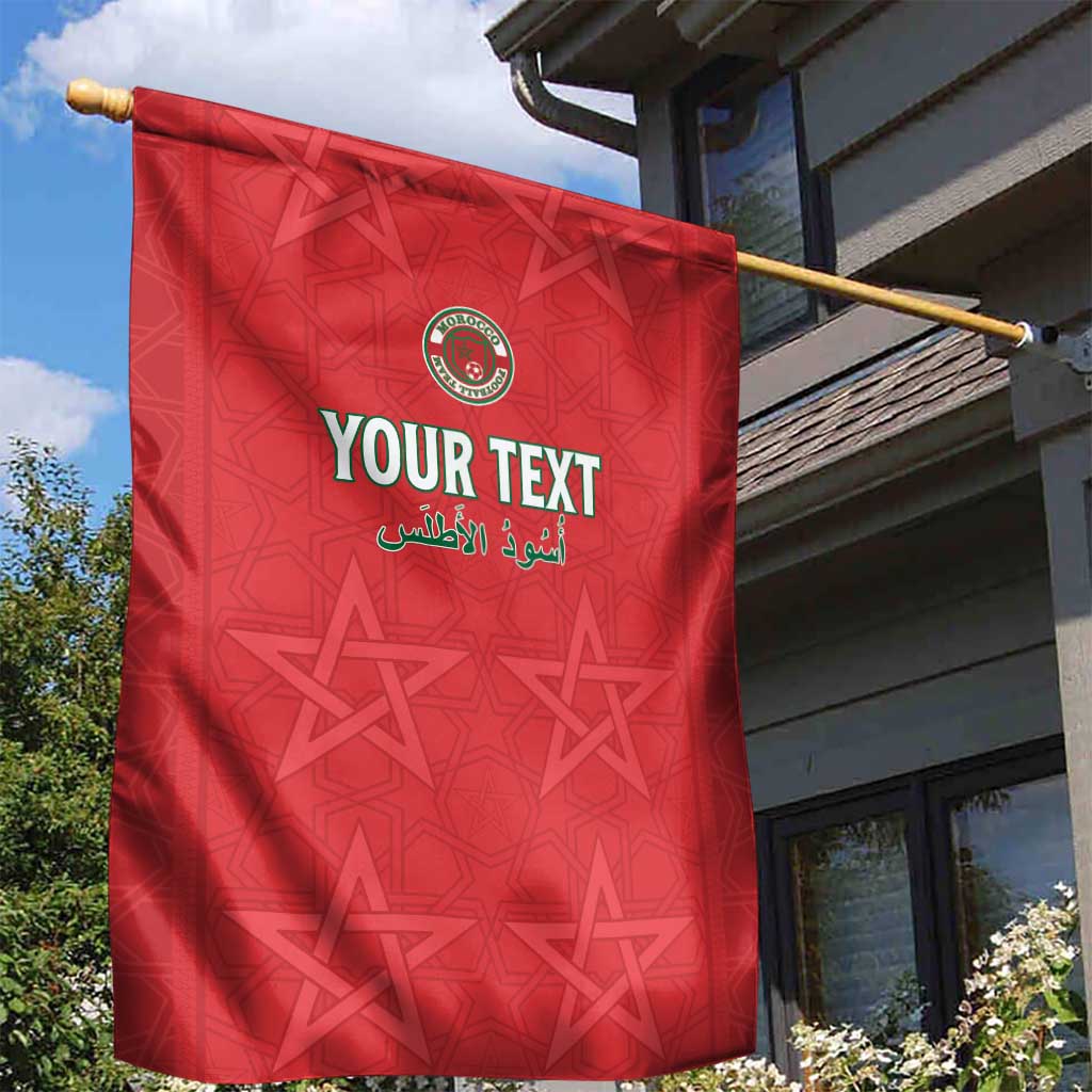 Custom Morocco Football Garden Flag Dima Maghrib