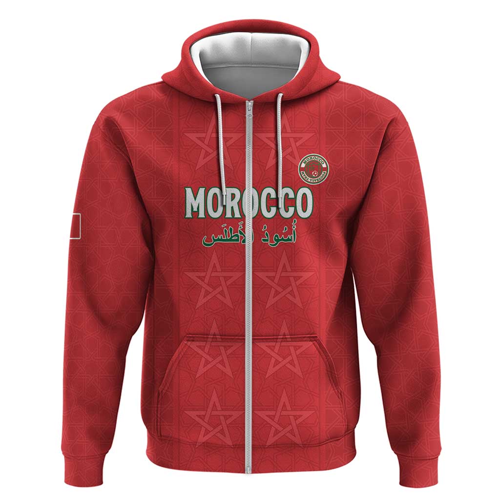 Custom Morocco Football Hoodie Dima Maghrib
