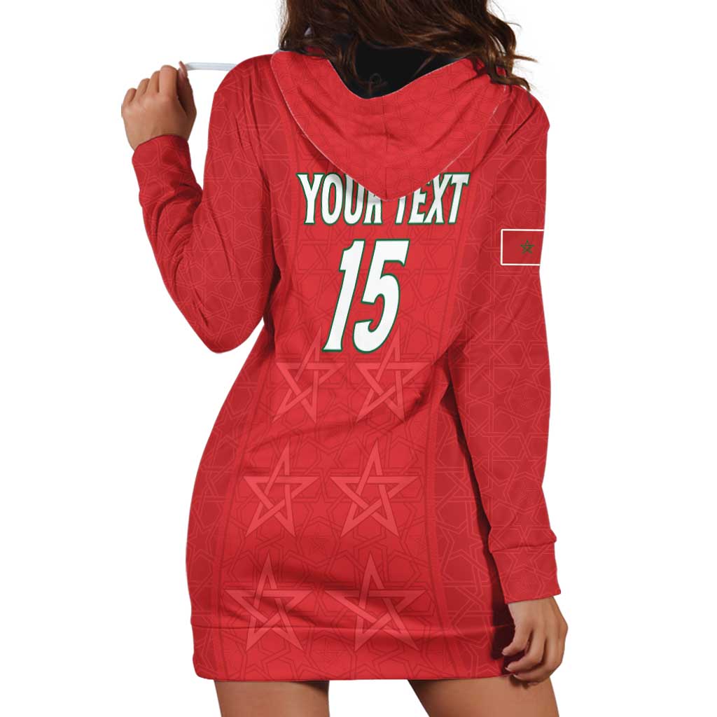 Custom Morocco Football Hoodie Dress Dima Maghrib