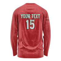 Custom Morocco Football Long Sleeve Shirt Dima Maghrib