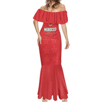 Custom Morocco Football Mermaid Dress Dima Maghrib