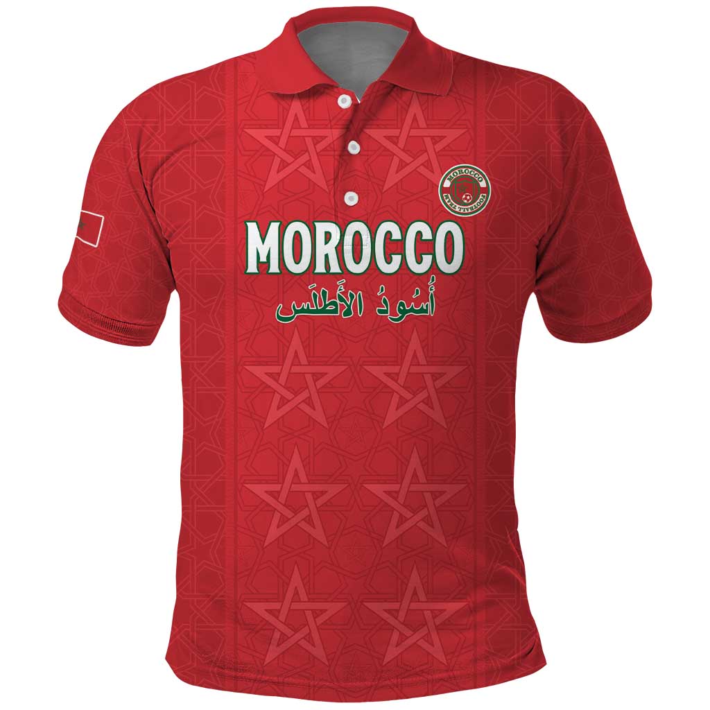 Custom Morocco Football Polo Shirt Dima Maghrib