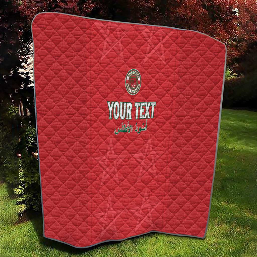 Custom Morocco Football Quilt Dima Maghrib