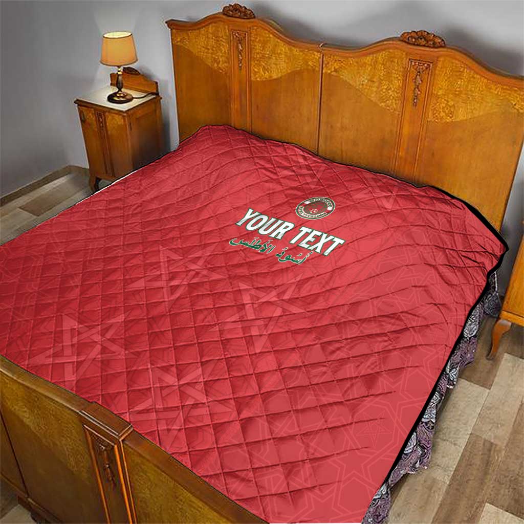 Custom Morocco Football Quilt Dima Maghrib