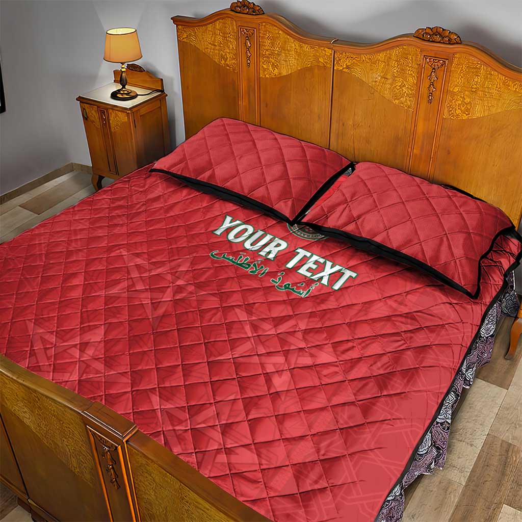 Custom Morocco Football Quilt Bed Set Dima Maghrib