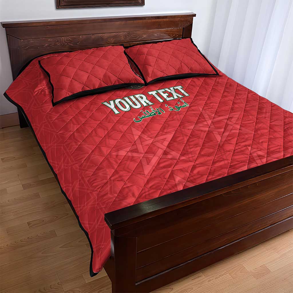 Custom Morocco Football Quilt Bed Set Dima Maghrib