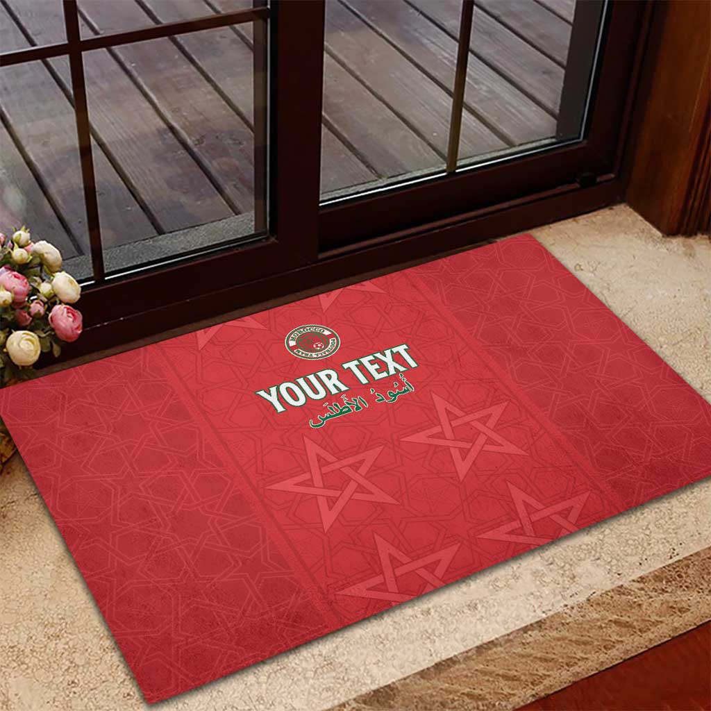 Custom Morocco Football Rubber Doormat Dima Maghrib