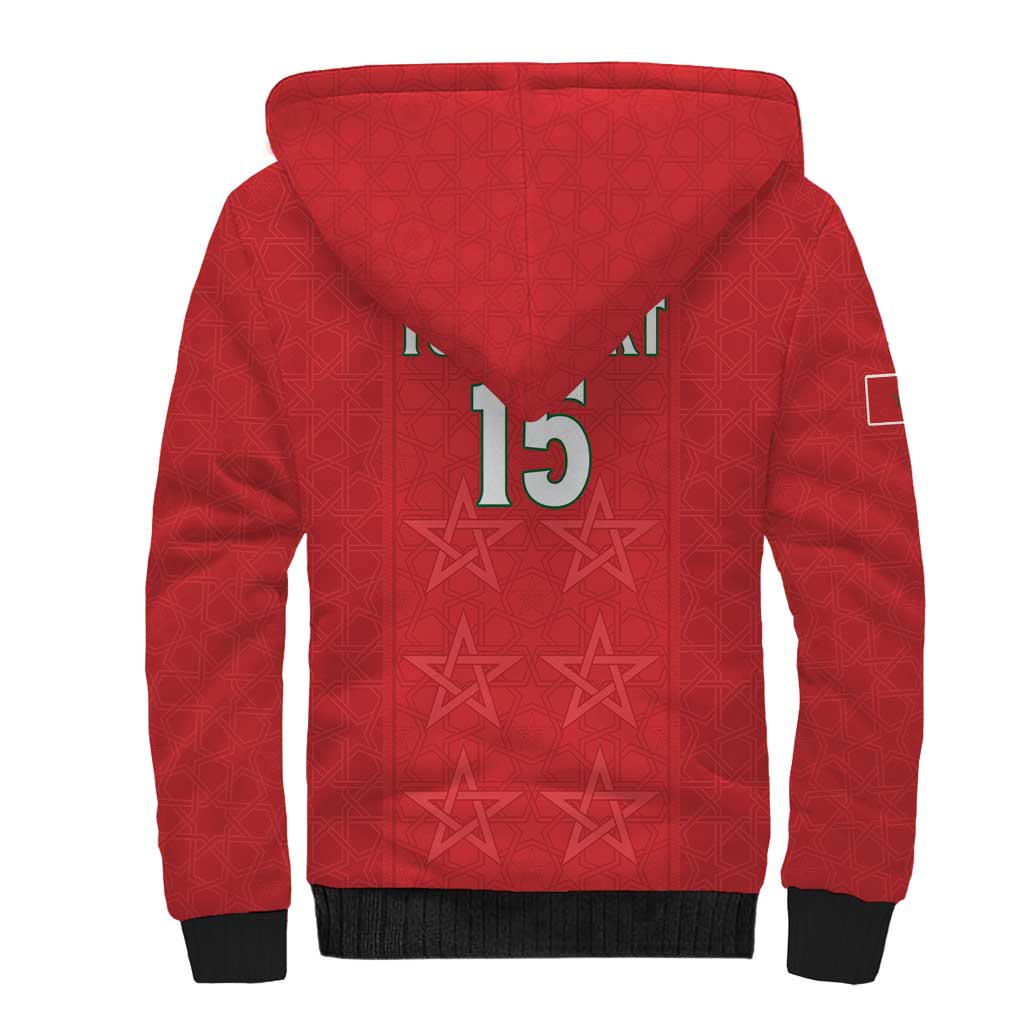 Custom Morocco Football Sherpa Hoodie Dima Maghrib