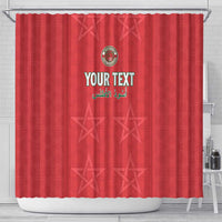 Custom Morocco Football Shower Curtain Dima Maghrib