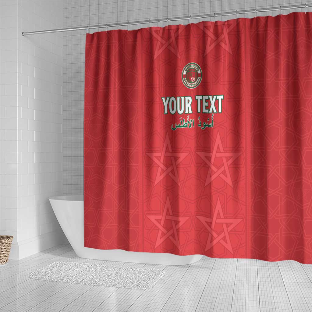 Custom Morocco Football Shower Curtain Dima Maghrib
