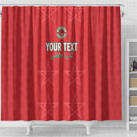 Custom Morocco Football Shower Curtain Dima Maghrib