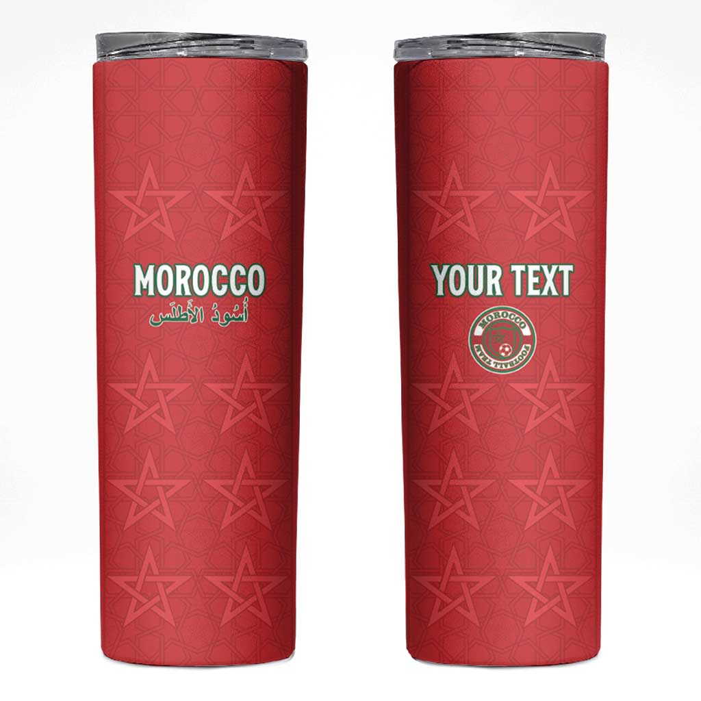 Custom Morocco Football Skinny Tumbler Dima Maghrib