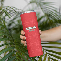 Custom Morocco Football Skinny Tumbler Dima Maghrib