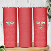 Custom Morocco Football Skinny Tumbler Dima Maghrib
