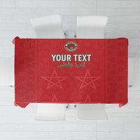 Custom Morocco Football Tablecloth Dima Maghrib