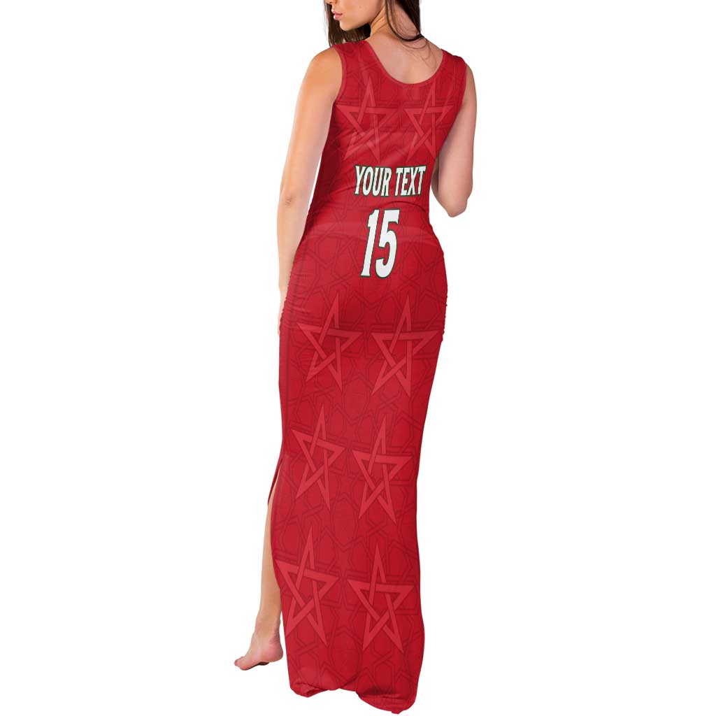 Custom Morocco Football Tank Maxi Dress Dima Maghrib