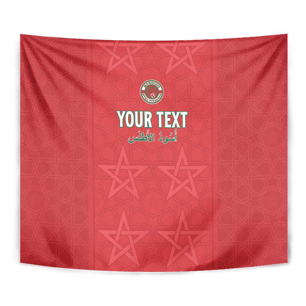 Custom Morocco Football Tapestry Dima Maghrib