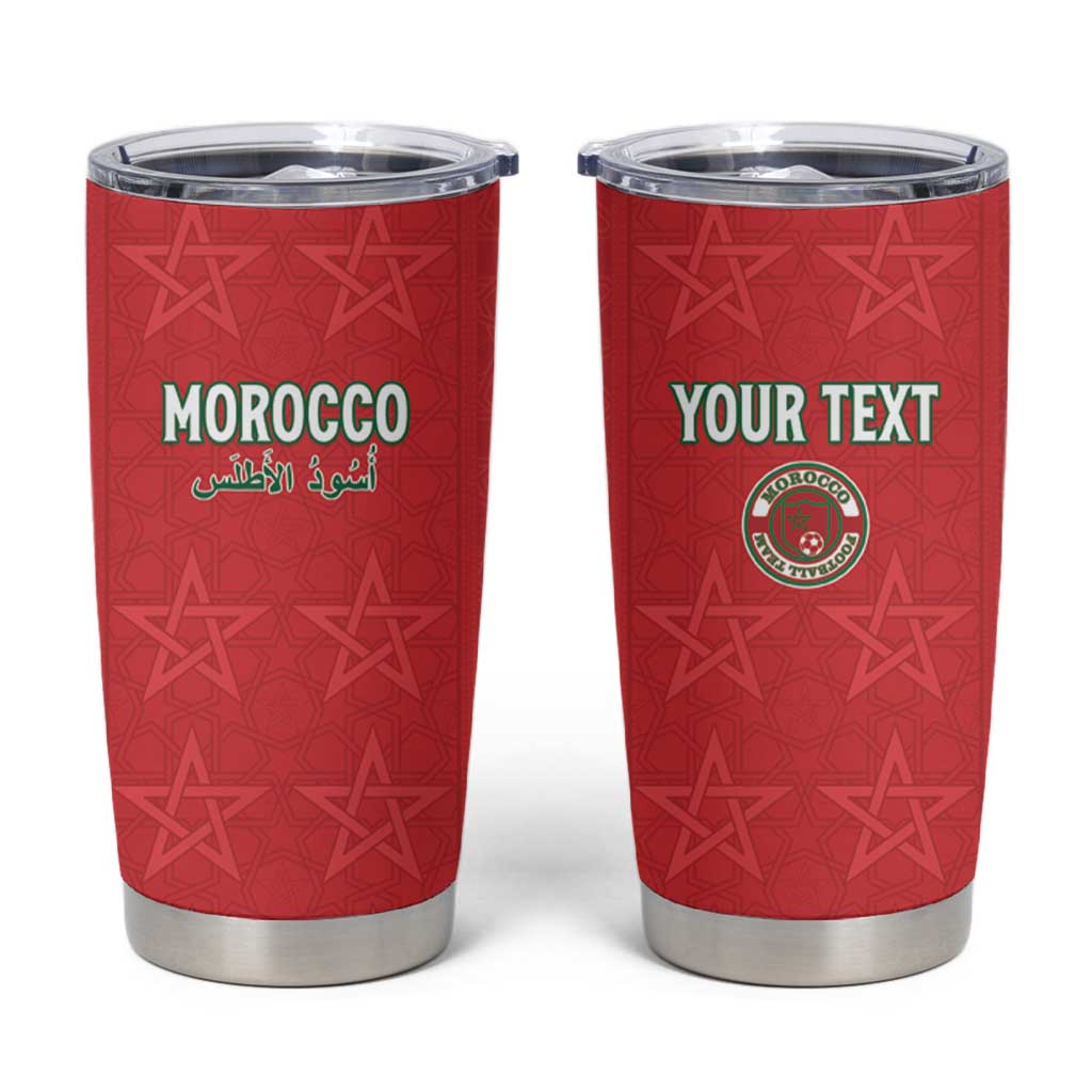 Custom Morocco Football Tumbler Cup Dima Maghrib