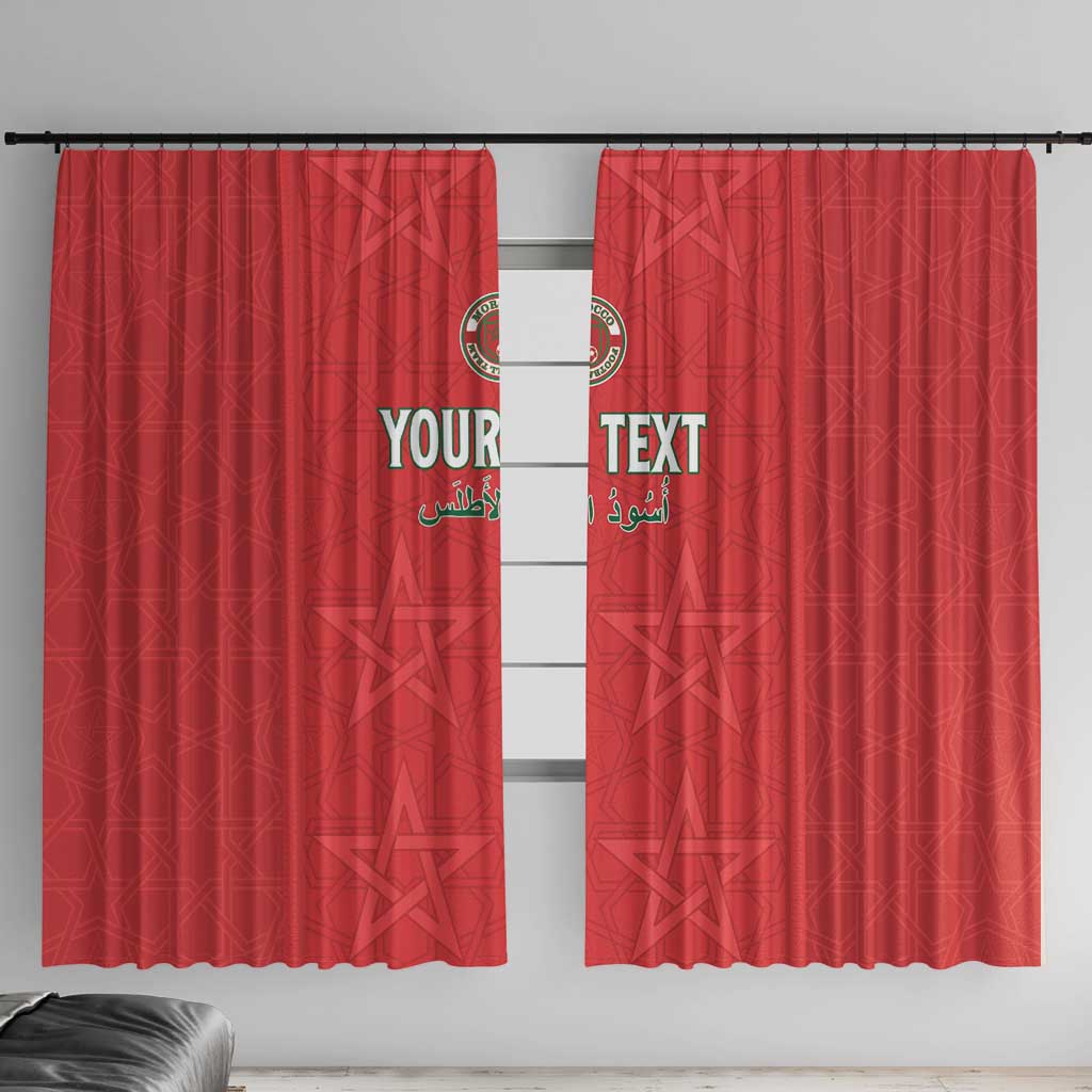 Custom Morocco Football Window Curtain Dima Maghrib