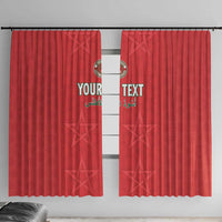 Custom Morocco Football Window Curtain Dima Maghrib
