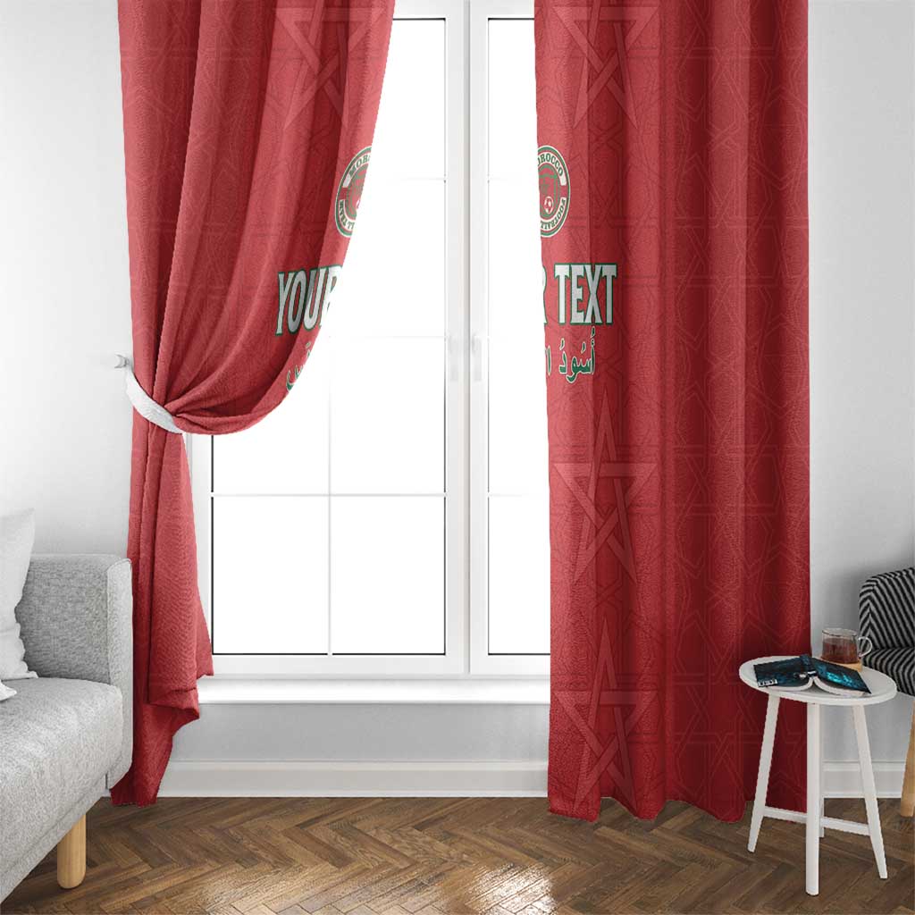 Custom Morocco Football Window Curtain Dima Maghrib