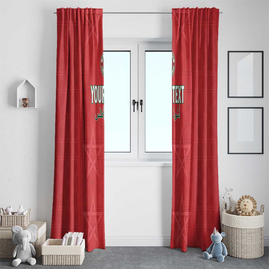 Custom Morocco Football Window Curtain Dima Maghrib