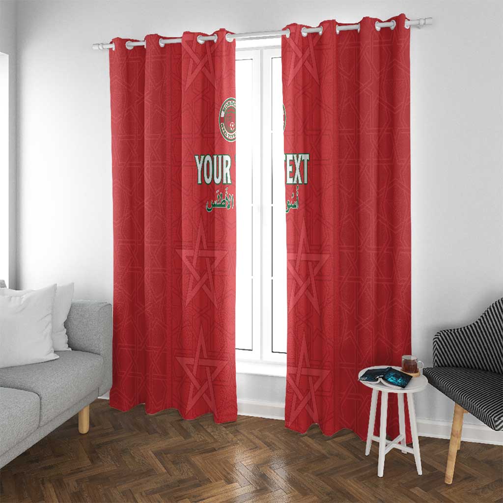 Custom Morocco Football Window Curtain Dima Maghrib