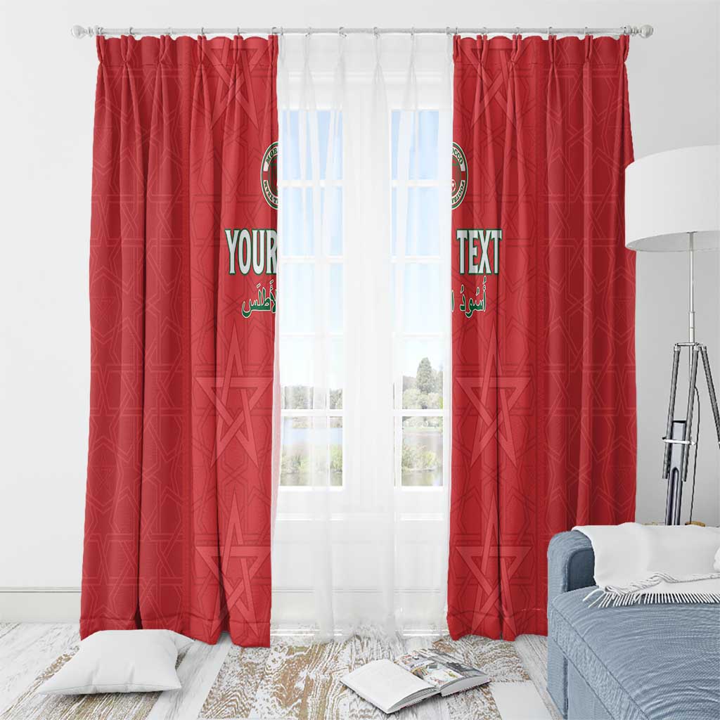 Custom Morocco Football Window Curtain Dima Maghrib