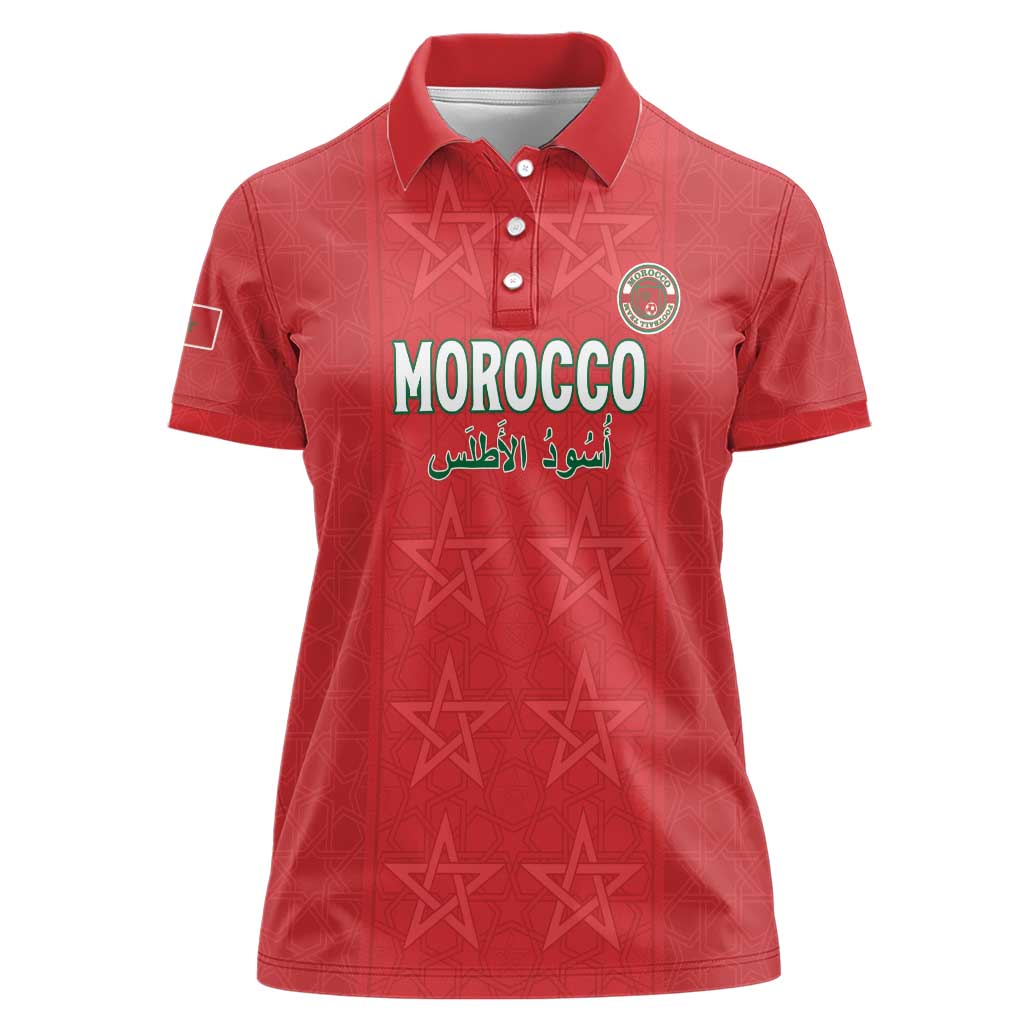 Custom Morocco Football Women Polo Shirt Dima Maghrib