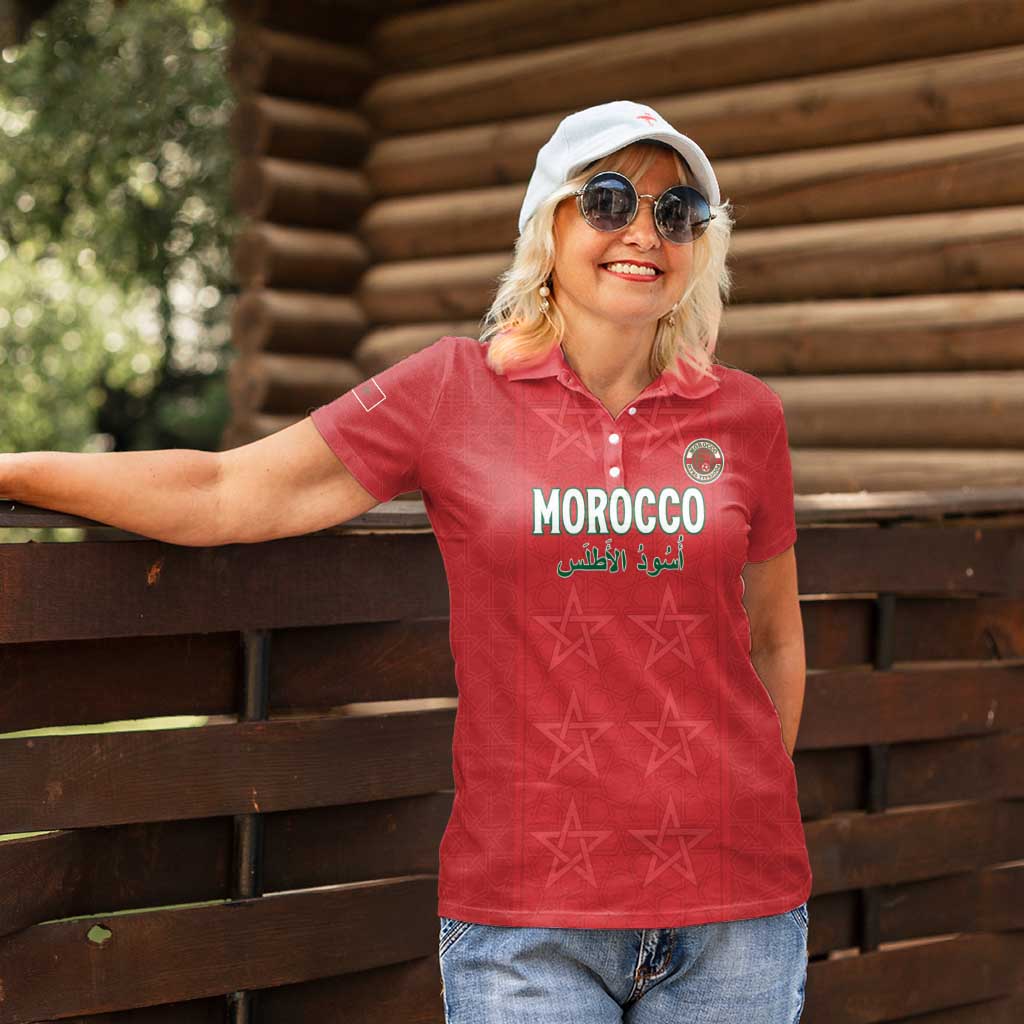 Custom Morocco Football Women Polo Shirt Dima Maghrib