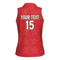 Custom Morocco Football Women Sleeveless Polo Shirt Dima Maghrib