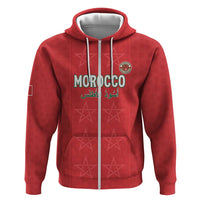 Custom Morocco Football Zip Hoodie Dima Maghrib